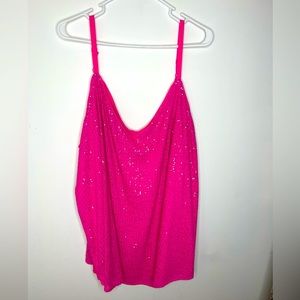 LIKE NEW TORRID TANK. HOT PINK SEQUIN TANK. SIZE 4X